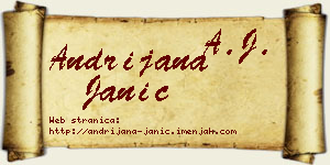 Andrijana Janić vizit kartica